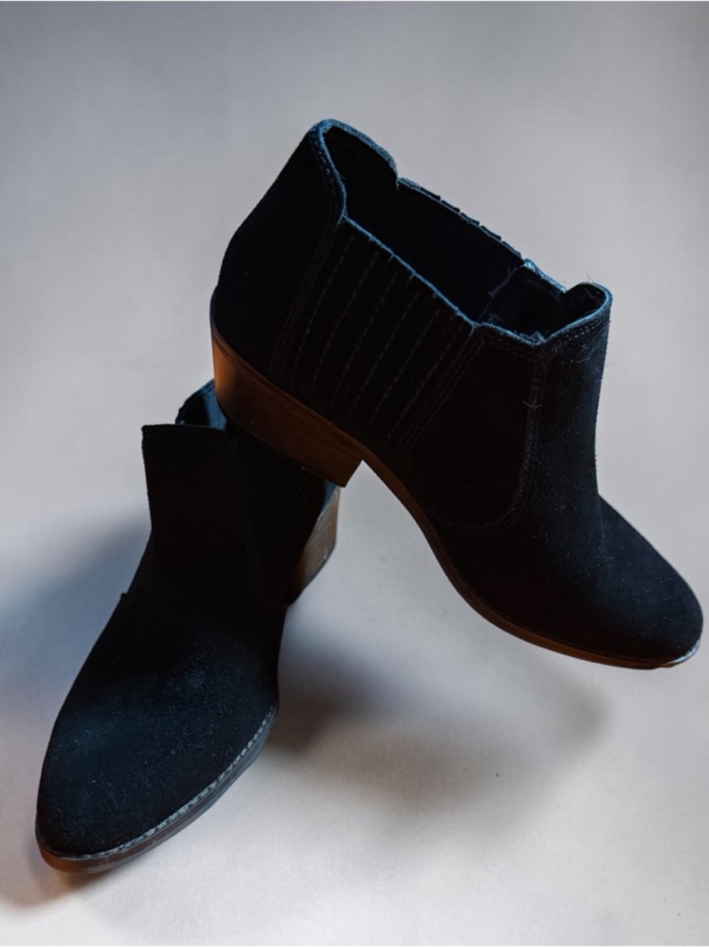 Lucky Brand Black Suede Ankle Bootie- Size 8.5 - Picture 2 of 12